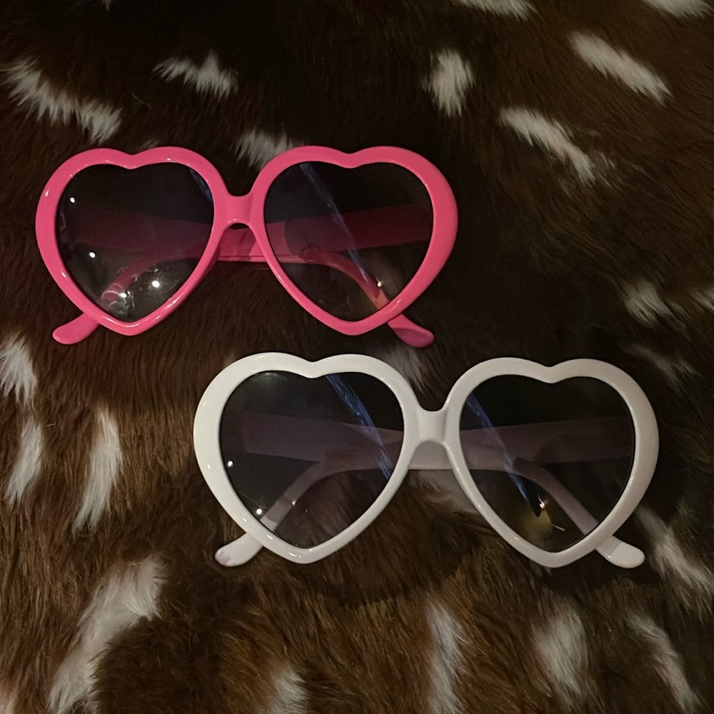 Fun Heart Sunnies in pink and white